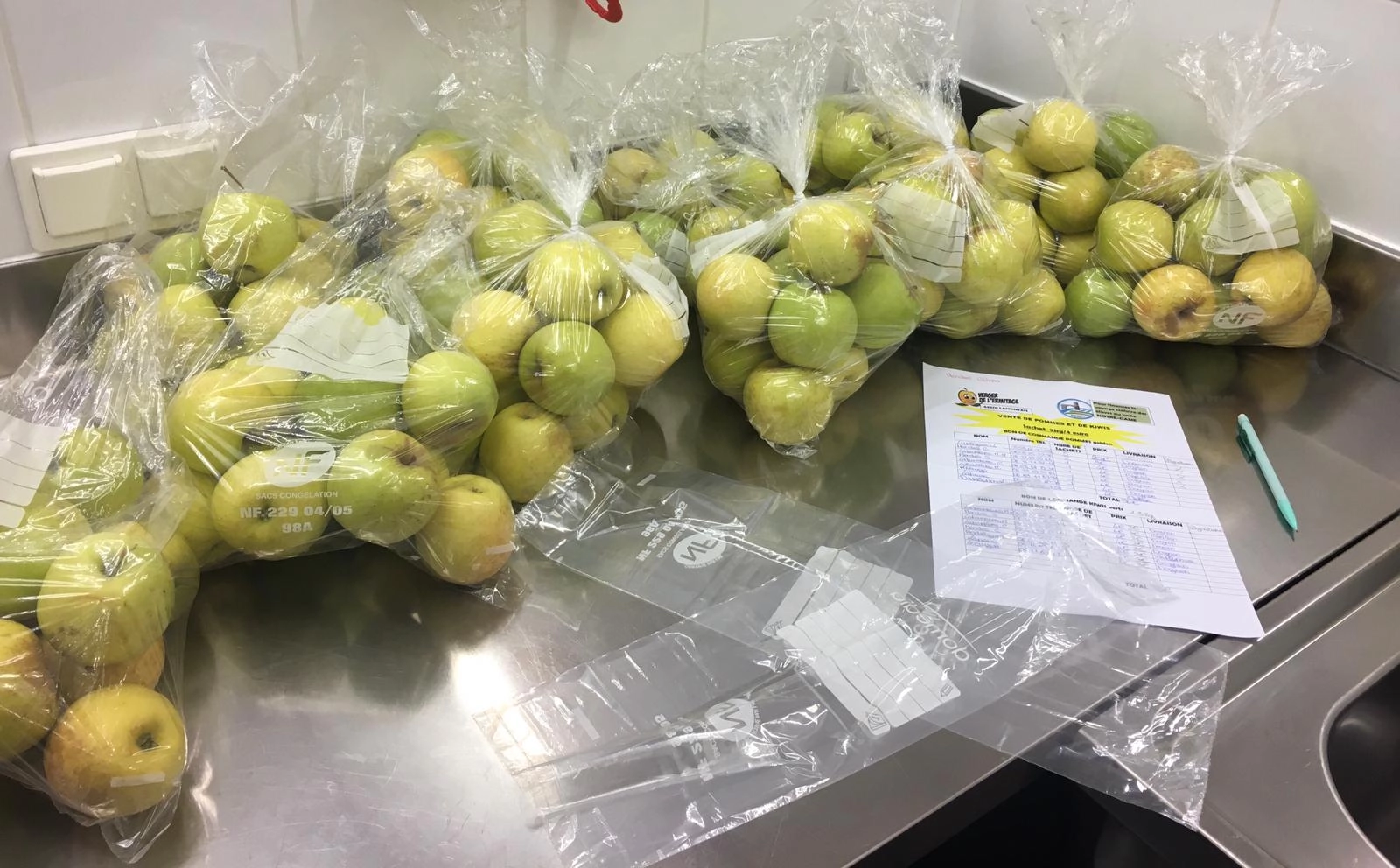 Préparer la vente de pommes 04