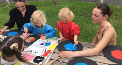 Préparation du spectacle des petits à l'aide des 2nde SAPAT 04