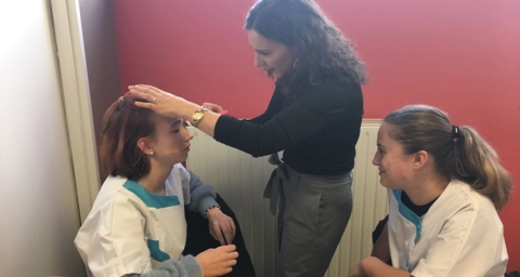 Séance de maquillage